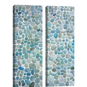 lot 35179 image: Mosaic Blues Panel I & II by Studio Arts