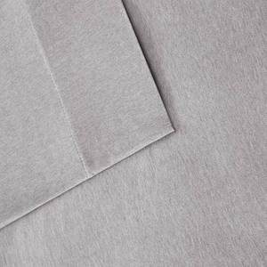 lot 35182 image: Heathered Cotton Jersey 4-Pc. Solid Queen Sheet Set Bedding