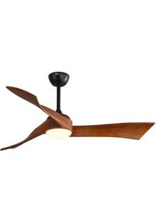 lot 32080 image: $$$ Sofucor 52 Wood Ceiling Fan Indoor with Light and Remote Control, Matte Black