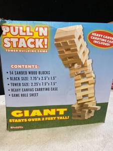 lot 32090 image: PULL AND STACK Giant Tower Yard Game