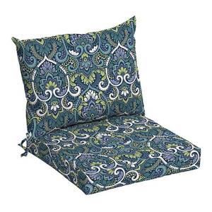 lot 32091 image: Arden Selections Outdoor 21 x 21 in. Dining Chair Cushion Set - 21 in L x 21 in W x 4 in H