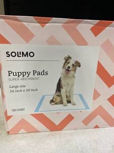 lot 32110 image: Solimo Super Absorbant Large Unscented 100 Count Puppy Pads