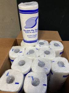 lot 32116 image: GEN Kitchen Roll Towels, 2-Ply, 11, White, 85Roll, 12 Rolls