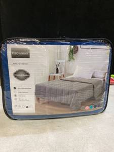 lot 32120 image: Adult Weighted Blanket Queen Size 15lbs 60x80&nbsp Heavy Blanket with Premium Glass Beads Navy Blue