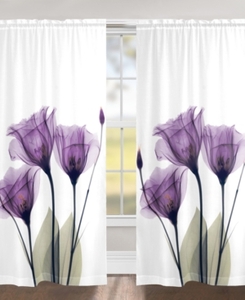 lot 32125 image: Lot of 2 Gentian Hope 84 Sheer Window Panel