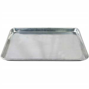 lot 32131 image: Tiger Chef Full Size 18 x 26 inch Aluminum Sheet Pan Commercial Bakery Equipment Cake Pans NSF Approved 19 Gauge 12 Pack