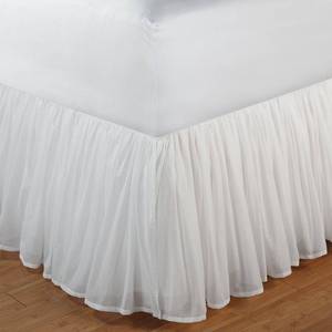 lot 32134 image: Greenland Home Fashions Cotton Voile Bed Skirt 18 Queen