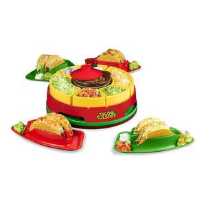 lot 62116 image: Taco Tuesday - TTLSTB10 Lazy Susan Taco Bar - Red