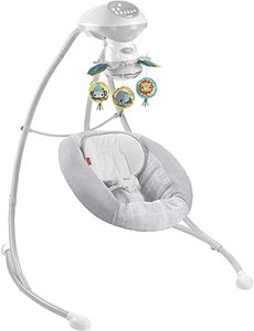 lot 62181 image: Fisher-Price Hearthstone Two Motion Baby Swing Seat with Music, Sounds & Motorized Mobile, Multicolor