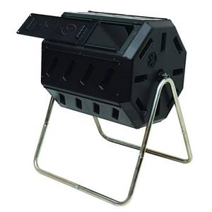 lot 63081 image: FCMP Outdoor IM4000 37 Gal. Dual-Chamber Tumbling Composter - Black