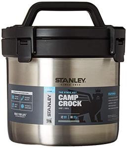 lot 63104 image: Stanley Adventure Stay Hot 3QT Camp Crock - Vacuum Insulated Stainless Steel Pot (Damaged--See photos) (SOLD AS IS)