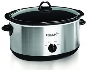 lot 63151 image: Crock-pot Oval Manual Slow Cooker, 8 quart, Stainless Steel  (Retails $60.00)