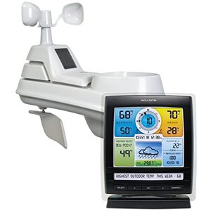 lot 63164 image: AcuRite Iris (5-in-1) IndoorOutdoor Wireless Weather Station for Indoor and Outdoor Temperature and Humidity, Wind Speed and Direction, and Rainfall with Digital Display (01512M)