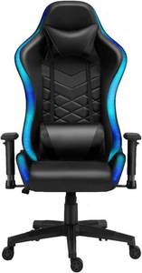 lot 64014 image: Gaming Chair, SMUGDESK Ergonomic RGB Racing Style Computer Video Gaming Chair with LED Lights Swiveling Task Office Desk Chair with Headrest Lumbar Support  (Retails $169)