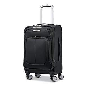 lot 64024 image: Samsonite Solyte DLX Softside Expandable Luggage with Spinner Wheels, Midnight Black, Carry-On 20-Inch