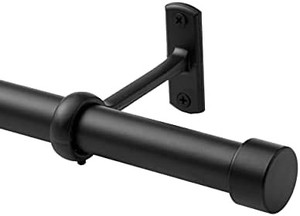 lot 65011 image: 1 Inch Industrial Curtain Rod for 72-144 Inch Window Curtain Rod, Simple Curtain Rod, Black Curtain Rod, Outdoor Curtain Rod, Antique Curtain Rod, Room Divider Curtain Rod (72 to 144)