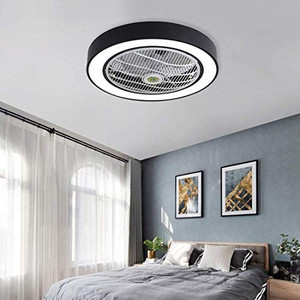 lot 65077 image: 22 Distance & LED, Fully Dimmable Light Modes, Invisible Acrylic Poles, Metal Housing, Low Profile Fan, Black