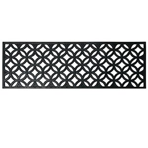 lot 65101 image: Rubber-Cal Azteca Indoor Outdoor Stair Treads Rubber Step Mats (6-Pack), 9.75 by 29.75-Inch, Black