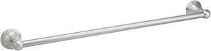 lot 65307 image: Amazon Basics Modern Towel Bathroom Bar, Satin Nickel, 24 Inch