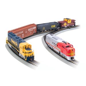 lot 65560 image: Bachmann Trains HO Scale Digital Commander Santa Fe Ready-To-Run With GP40 and FT Diesel Locomotives Electric Powered Model Train Set   (Retails $389)