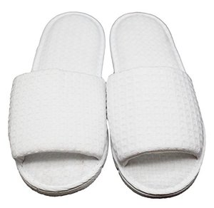 lot 65570 image: LUXEHOME Waffle Open Toe Spa Slippers, 9 Pairs per Case Include 2 Different Sizes