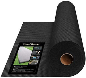 lot 65574 image: Keeswin 31.5in x 100ft Heavy Duty Garden Weed Barrier, Garden Landscape Fabric Weeds Control for Flower Bed, Mulch, Edging, Garden Stakes, Heavy Duty Outdoor Project Weed Mat