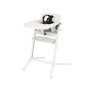 lot 65577 image: CYBEX LEMO 1.5 High Chair System, Grows with Child up to 209 lbs, One-Hand Height and Depth Adjustment, Anti-Tip Wheels Safety Feature, Porcelain White