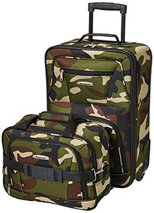 lot 65624 image: Rockland Fashion Softside Upright Luggage Set, Camouflage, 2-Piece (1419)