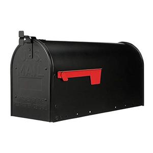 lot 65812 image: Gibraltar Mailboxes ADM16B01 Admiral Large Post-Mount Mailbox, Black, Small dent on side