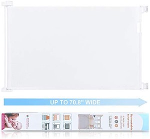 lot 65819 image: Mesh Retractable Gates for Babies and Pets, PRObebi Safety Baby Gate for IndoorOutdoorStairsDoorwaysDeckBanisters