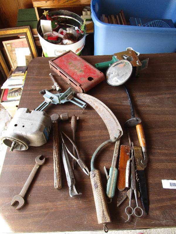 lot 176 image: Lot of Antique Hand Tools, Roadside Reflectors