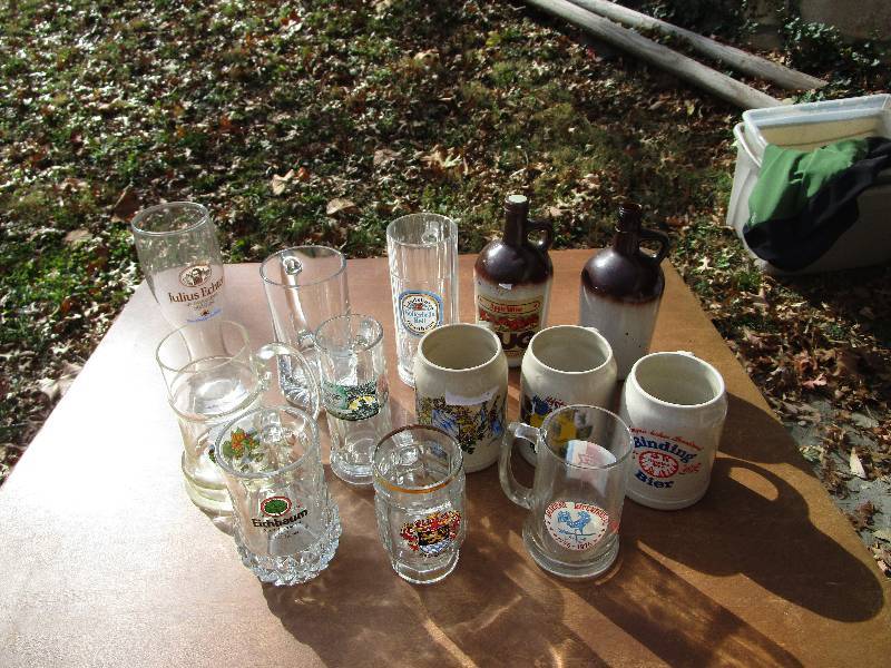 lot 67 image: Lot of Glassware Beer Steins and more...