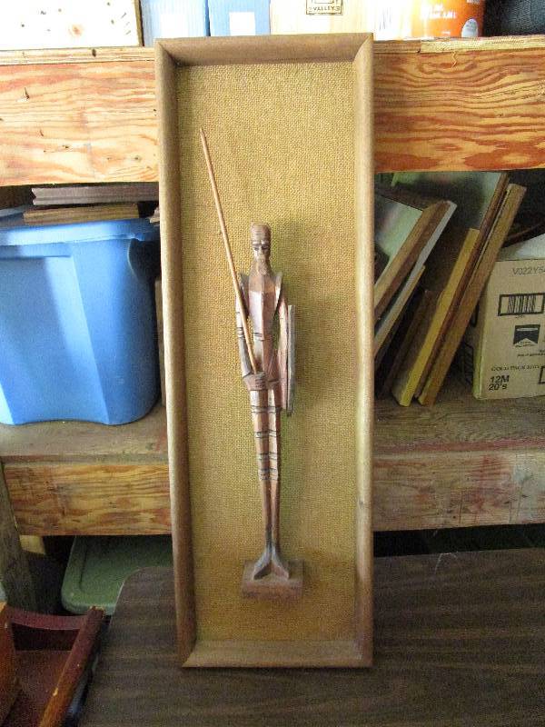 lot 68 image: Beautiful Wooden Carved Soldier Wall Decor