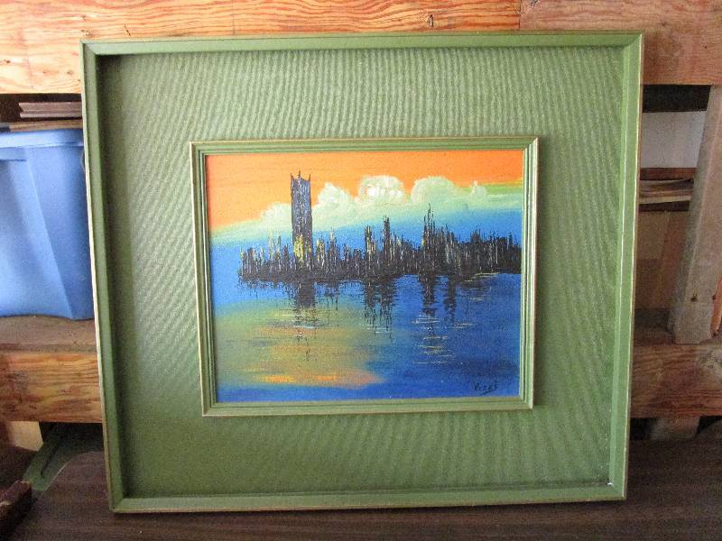 lot 72 image: Beautiful Vintage Cityscape Wall Decor with Great Colors