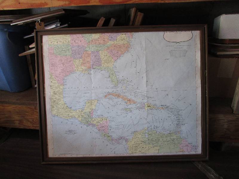 lot 75 image: Vintage Wall Map
