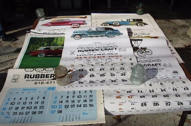 lot 78 image: Lot of Vintage Hanging Wall Calendars VINTAGE AND ANTIQUE CARS
