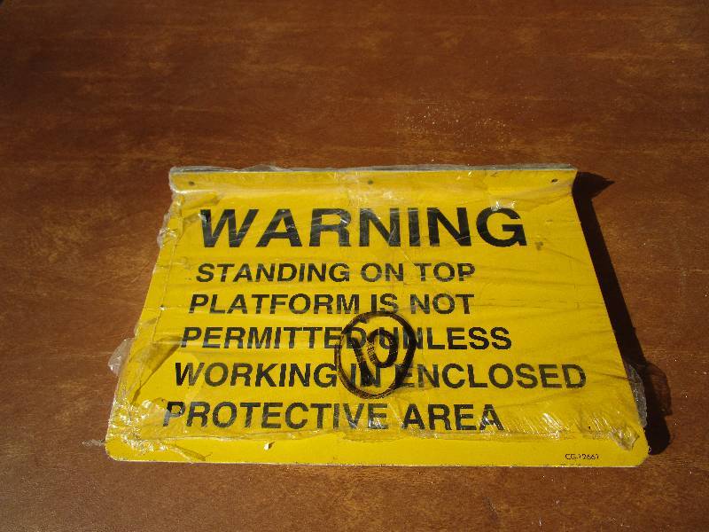 lot 86 image: Metal Warning Sign Lot