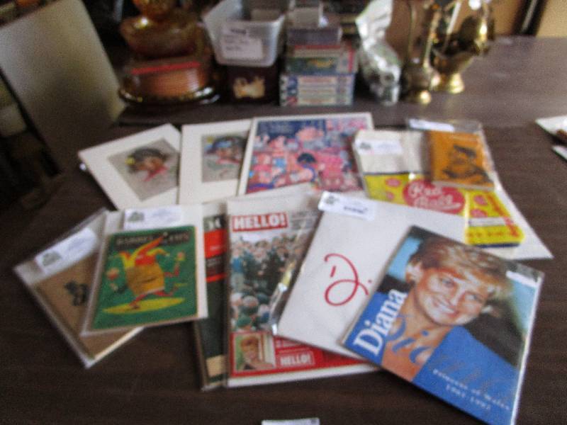 lot 99 image: Lot of Vintage Printed Items, Antique Books, Indian Girl, Diana