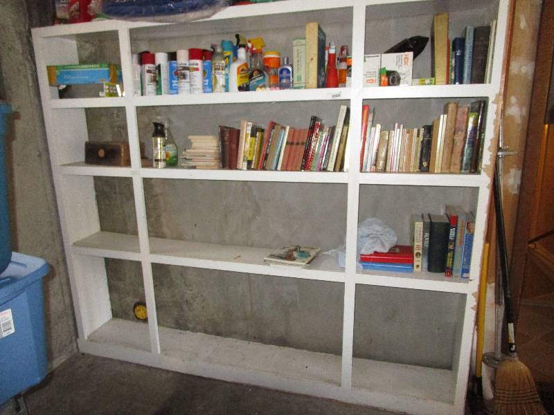 lot 132 image: Large Garage Shelf or Bookshelf contents not included