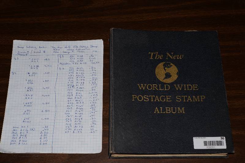 lot 36 image: World Wide Postage Stamp Album and Huge Lot of Antique Stamps