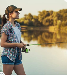 lot 64 image: Fishing Rod and Reel Combo Collection, Spincast Fishing Pole, Fishing Gear for Bass and Trout Fishing, Great for Kids - Swarm Series by Wakeman
