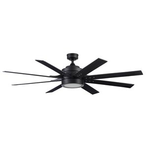 lot 90 image: Honeywell 62 Xerxes Matte Black Remote Control Ceiling Fan, 8 Blades