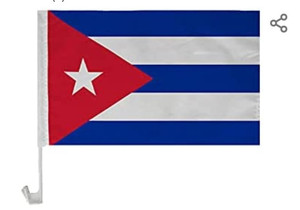 lot 107 image: Vironix 1 packs Cuban Flag 12x18 Inch Nylon Cuban Flag For Car Window
