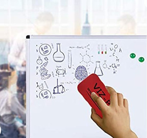 lot 139 image: VIZ-PRO Magnetic Dry Erase Board, 36 X 24 Inches, Silver Aluminium Frame