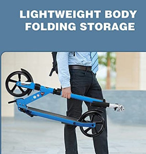 lot 147 image: COEWSKE Folding Kick Scooters for Adults and Kids Ages 8 and Up with Quick Release Folding System Adjustable to 3 Heights Extra-Wide Anti-Slip Rubber Deck