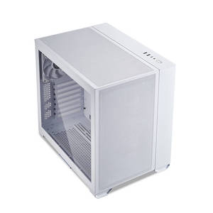 lot 27807 image: $ LIAN LI O11 AIR MINI White SPCC  Aluminum  Tempered Glass ATX Mini Tower Computer Case - Retail $149