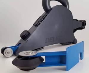 lot 30296 image: Delko Plastic Drywall Banjo Taper - Handheld Remodelers Taping Tool with Internal Corner Applicator Creaser Wheel