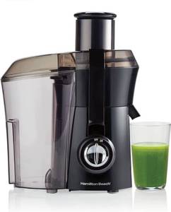 lot 30306 image: Hamilton Beach Juicer Machine, Big Mouth Large 3 Feed Chute for Whole Fruits and Vegetables, Easy to Clean, Centrifugal Extractor, BPA Free, 800W Motor, Black