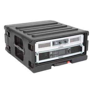 lot 31440 image: Black SKB 4U Roto Rolling Rack with Wheels
