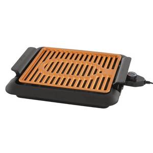 lot 31444 image: Gotham Steel - 224 sq. in. Non-Stick Ti-Ceramic Electric Smoke-less Indoor Grill - Copper